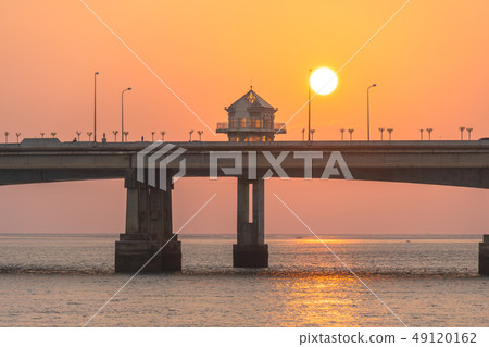 sunset above Sarasin bridge Phuket sunset above Sarasin bridge Phuket 49120162