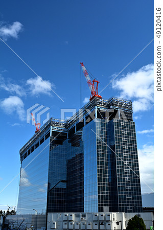Hotel under construction in Minato Mirai, Yokohama Hotel under construction in Minato Mirai, Yokohama 49120416