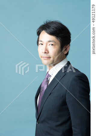 Businessman blue back Businessman blue back 49121179