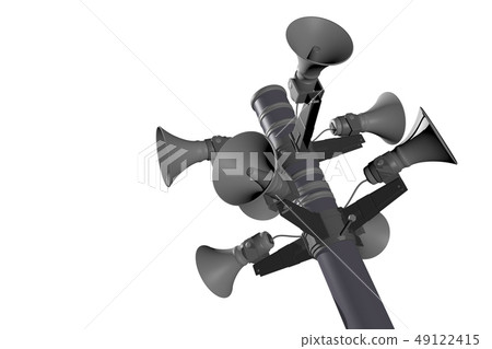 Disaster prevention broadcast image (transparent material) 49122415