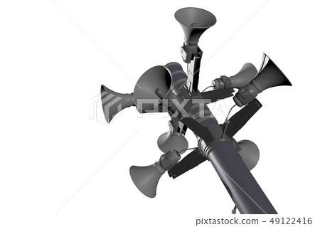 Disaster prevention broadcast image (transparent material) 49122416