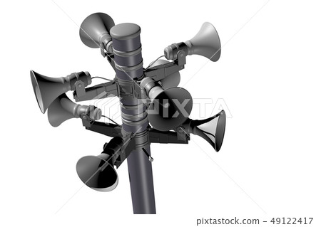 Disaster prevention broadcast image (transparent material) 49122417