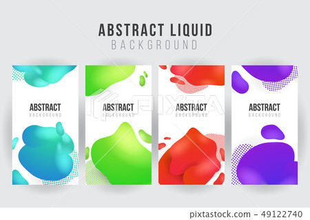 Abstract Liquid Banner Background Template Stock Illustration
