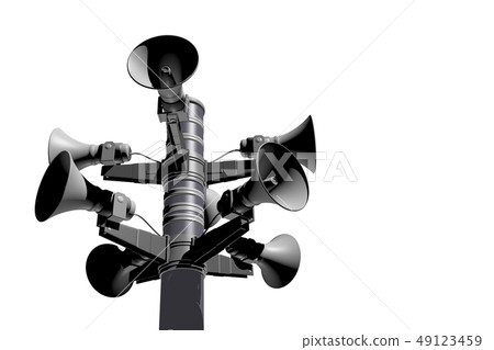 Disaster prevention broadcast image (transparent material) 49123459