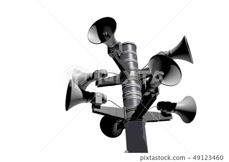 Disaster prevention broadcast image (transparent material) 49123460