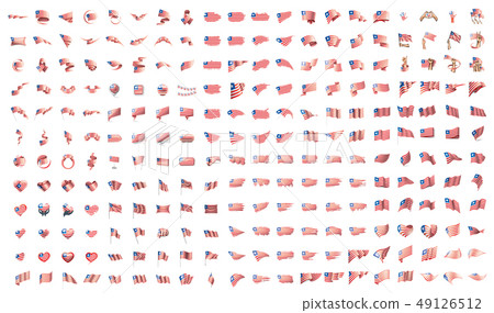 very big collection of vector flags of the Liberia 49126512