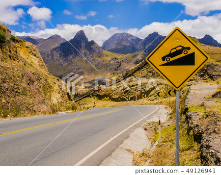 Ecuador, panoramic winding road 49126941