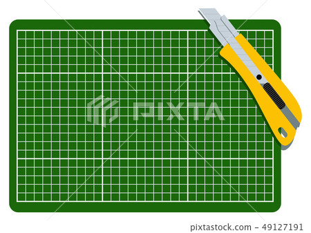 Image of a cutter knife. Stationery clip art. Paper and cutter knife. 49127191