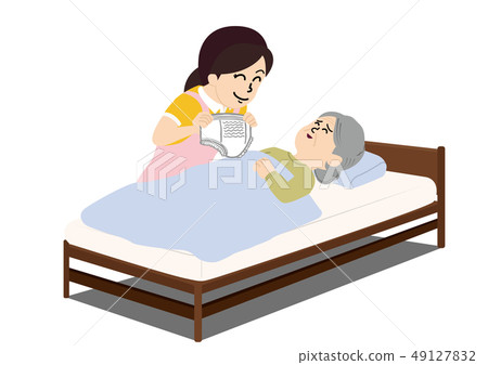 Female helper and lady diaper change - Stock Illustration [49127832 ...