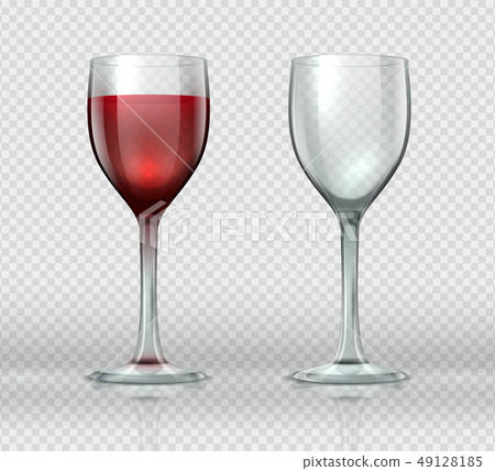 Realistic glass cups empty transparent champagne Vector Image