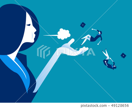 Blown away. Manager dismiss employees. Concept 49128656