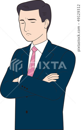 Thinking male salesman - Stock Illustration [49129312] - PIXTA