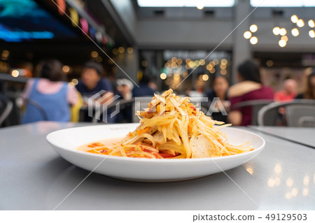 SOM-TAM, Thai delicious raw papaya salad with 49129503