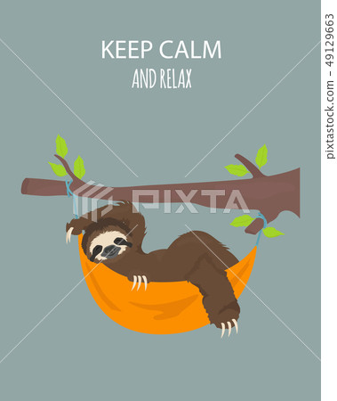 The story of one sloth. Traveling, holiday. Funny The story of one sloth. Traveling, holiday. Funny 49129663