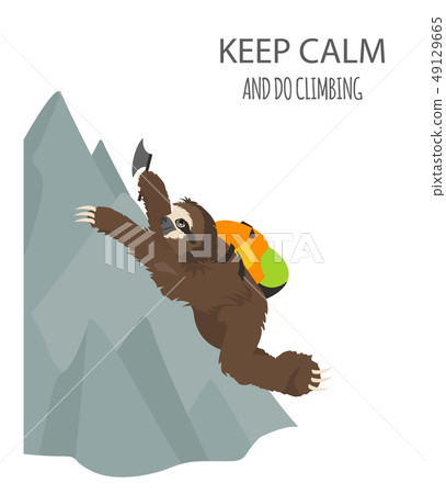 The story of one sloth. Traveling, holiday. Funny The story of one sloth. Traveling, holiday. Funny 49129665