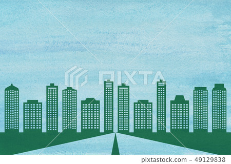 Building watercolor background Building watercolor background 49129838