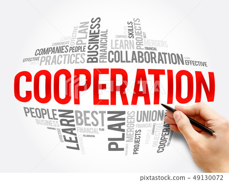 Cooperation word cloud collage Cooperation word cloud collage 49130072