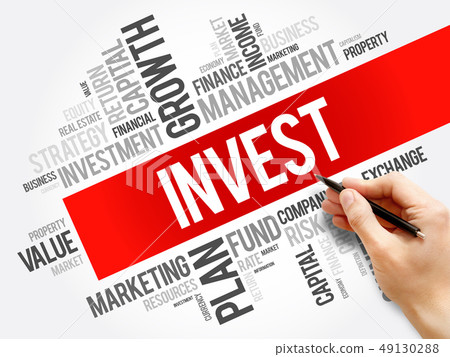 Invest word cloud collage Invest word cloud collage 49130288