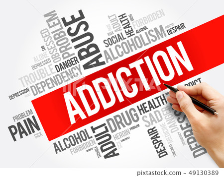 Addiction word cloud collage Addiction word cloud collage 49130389