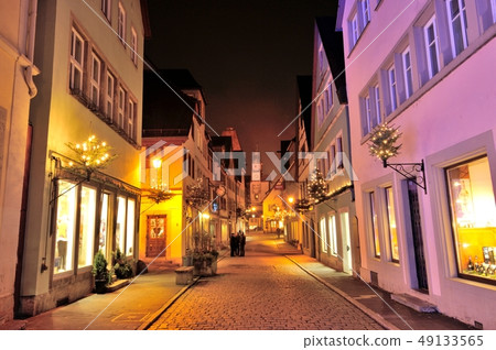 聖誕節前在德國羅騰堡拍攝 Hafengasse 49133565