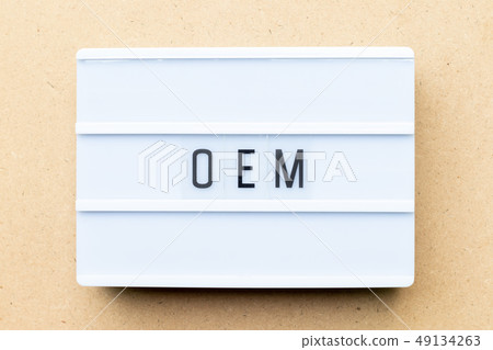 White lightbox with word OEM 49134263