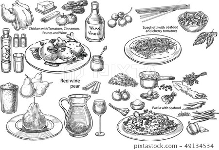Mediterranean dishes. Mediterranean dishes. 49134534