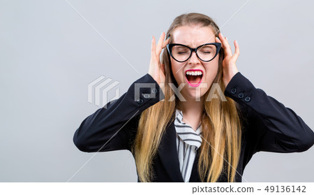 Young woman feeling stressed 49136142