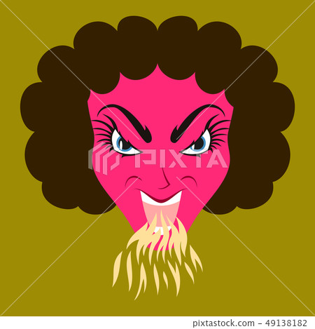 flat icon on theme evil women 49138182