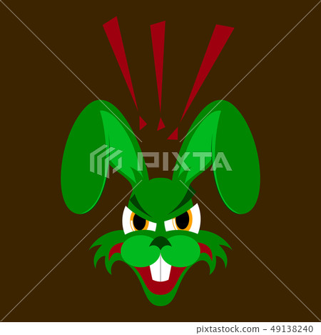 flat icon on theme evil rabbit animal 49138240
