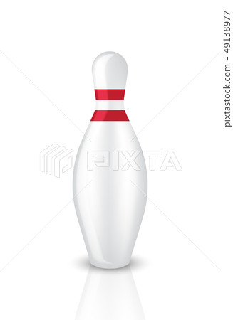 3D Realistic Bowling Pin Sport Isolated on White 49138977
