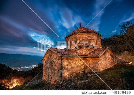Mtskheta, Georgia. Shio-mgvime Monastery. Church Of Holy Virgin Or Theotokos In Medieval Monastic Mtskheta, Georgia. Shio-mgvime Monastery. Church Of Holy Virgin Or Theotokos In Medieval Monastic 49139459
