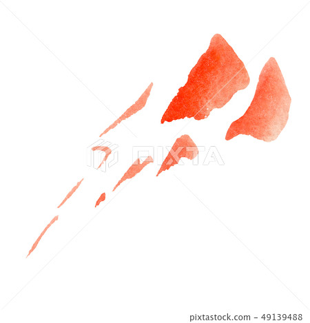 Abstract orange watercolor paper splash shapes isolated drawing. Illustration aquarelle for Abstract orange watercolor paper splash shapes isolated drawing. Illustration aquarelle for 49139488
