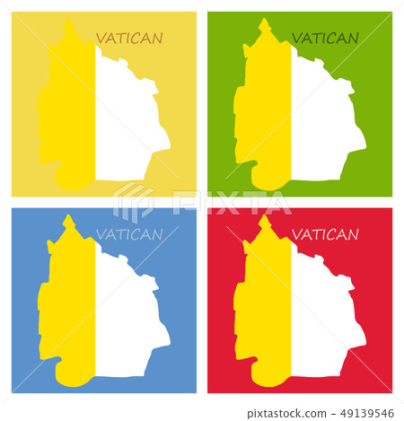Vatican City flag. The national flag of Vatican City on a pole. The waving flag. The sign and symbol Vatican City flag. The national flag of Vatican City on a pole. The waving flag. The sign and symbol 49139546