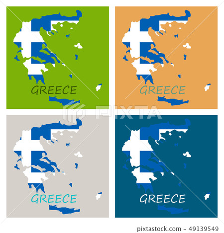 Flag map of Greece Flag map of Greece 49139549