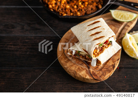 Mexican beef burrito Mexican beef burrito 49140817