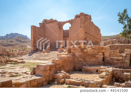 The Temple of Qasr Al Bint in petra, jordan The Temple of Qasr Al Bint in petra, jordan 49141500