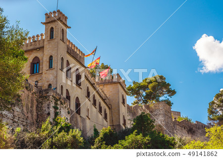Xativa fortress. View to the mountains and skyes. 49141862