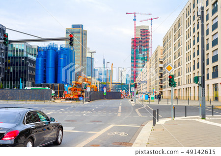 Frankfurt urban cityscape construction, Germany 49142615