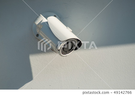 closeup of security camera on modern building 49142766