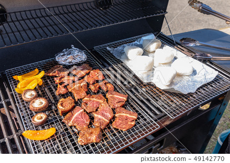 Barbecue grilled rice ball Barbecue grilled rice ball 49142770