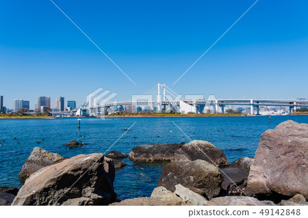 Rainbow Bridge from Odaiba Rainbow Bridge from Odaiba 49142848