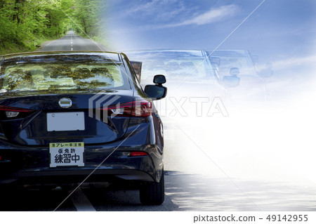 Driving school image _ practice on the road Driving school image _ practice on the road 49142955