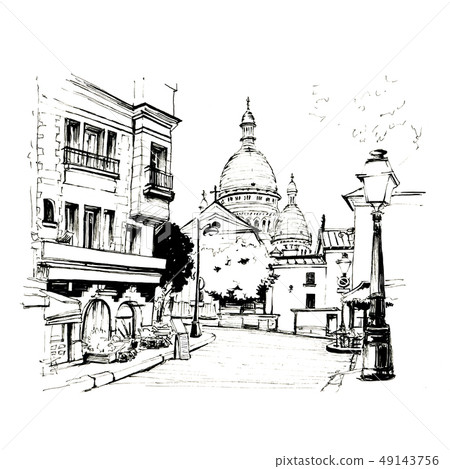 Montmartre in Paris, France 49143756