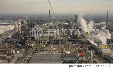 Big oil refinery, aerial view 49143824