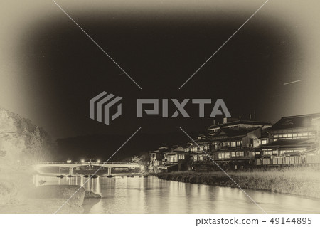 Night view of Misasa Onsen 49144895