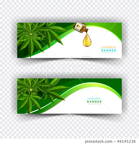 Banner plant and cannabis oil drop, bottle vector. Banner plant and cannabis oil drop, bottle vector. 49145236