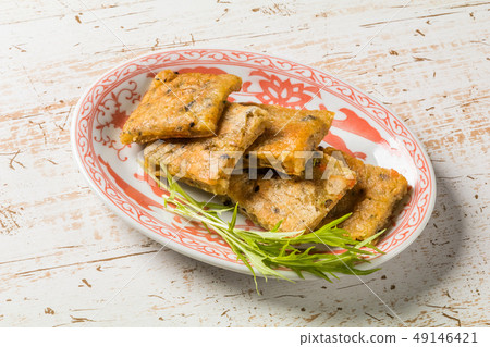 Daikon Persimmon Chinese Dim Sum Dim Sum of turnip cake Chinese cuisine Daikon Persimmon Chinese Dim Sum Dim Sum of turnip cake Chinese cuisine 49146421