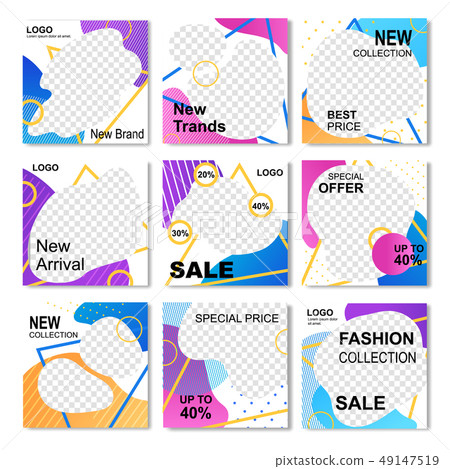 Flat Banner Set for Instagram Promo Stories 49147519