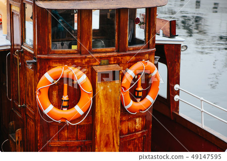 Deck of wooden ship Deck of wooden ship 49147595