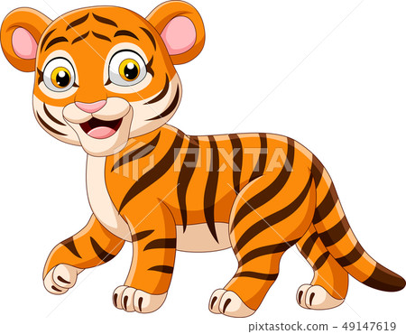 Cartoon Funny Baby Tiger Stock Illustration 49147619 Pixta